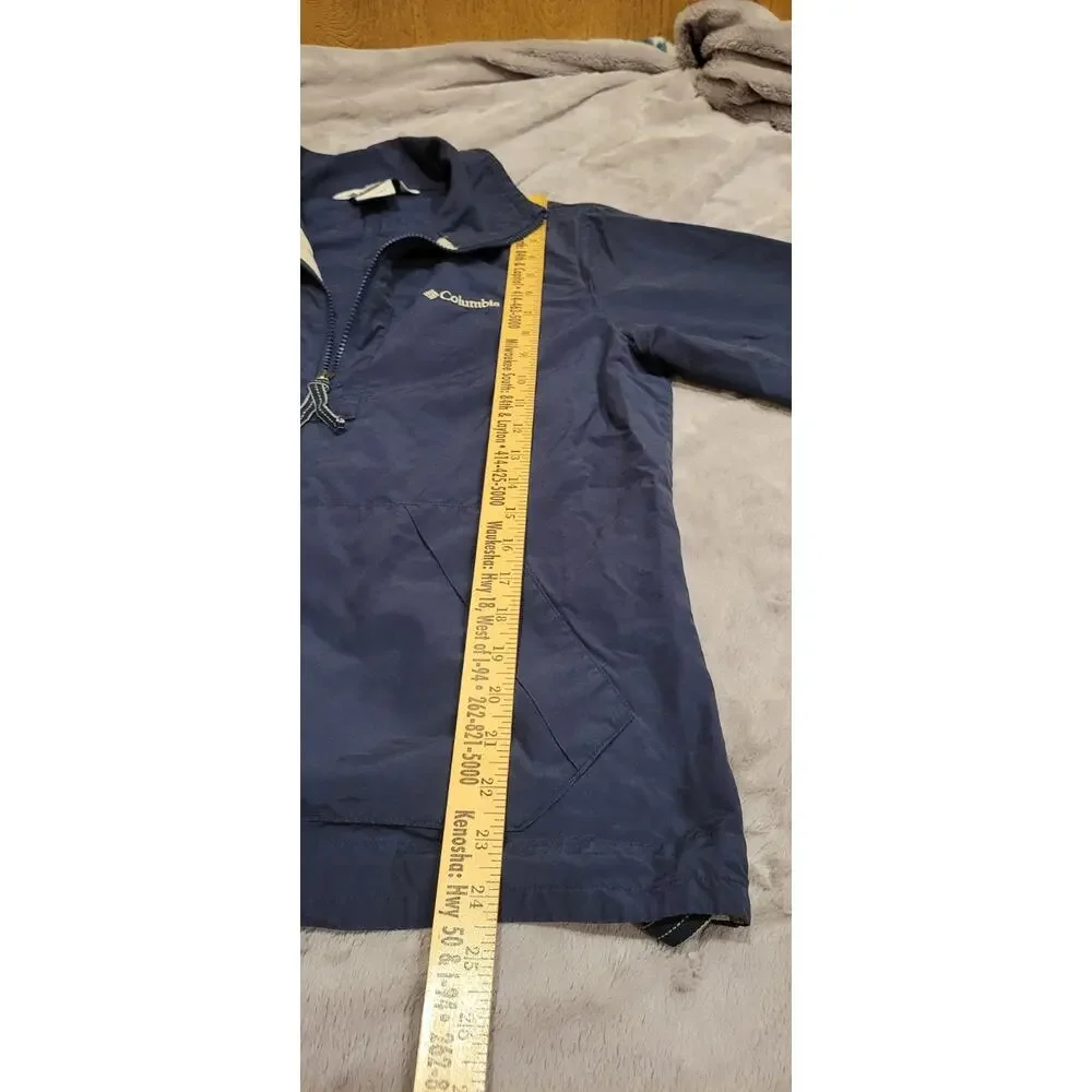 Columbia Half Zip Anorak Windbreaker Pullover Jacket Women M Blue Outdoor Hiking